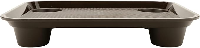 G.E.T. FT-20-BR BPA-Free Stackable Cafeteria / Fast Food Tray, 17" x 14", Brown (Set of 12)