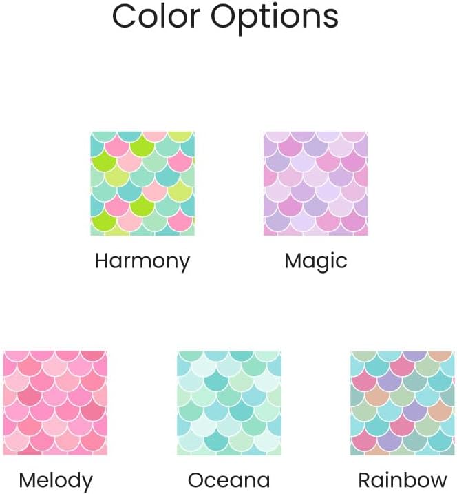Name Bubbles - Kids Custom Name Labels for Daycare, School, Camp (144 Labels) - Personalized Waterproof Name Stickers for Clothes Tags, Lunch Boxes, Water Bottles, & School Supplies (Mermaid Pattern)