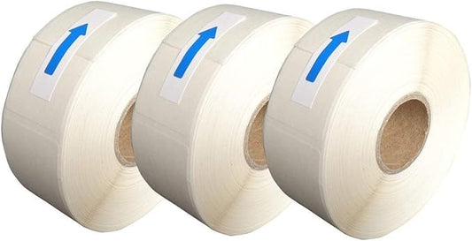 L LIKED Blank White 1 x 2 Inch Dissolvable Labels for Food Rotation Prep roll of 500 (3 Rolls)