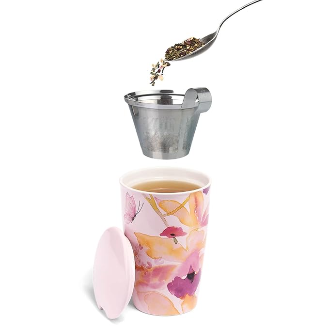 Tea Forte Earl Grey Premium Loose Leaf Caffeinated Black Tea Blend Canister, Makes 35-50 Cups