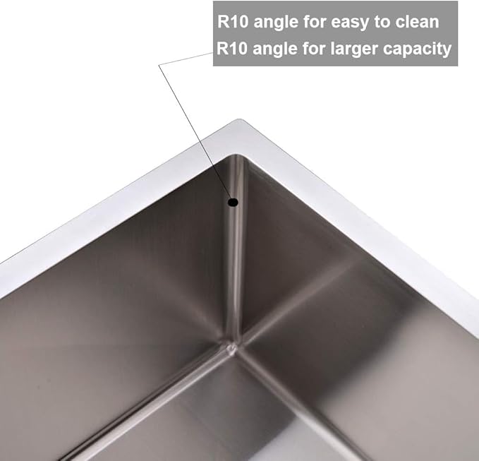 15x20 Inch Bar Sink Drop In Topmount Small Workstation Stainless Steel Single Bowl Kitchen Sink for Laundry Wet Bar Prep RV Office Outdoor Yard