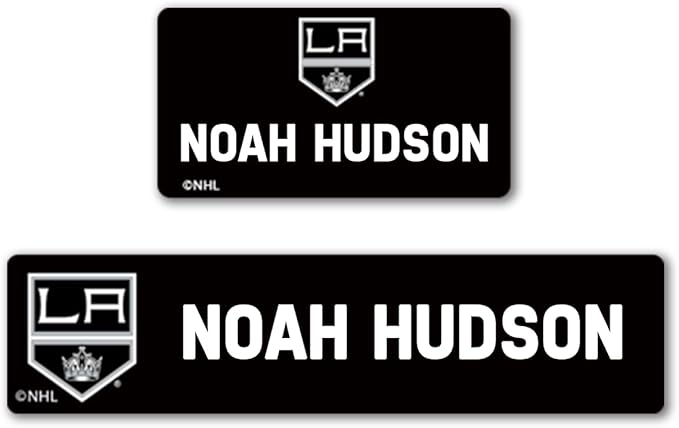 NHL Hockey Labels - Custom Peel and Stick, Waterproof - Great for Organization, Sports, School, Day Camp Labels - 155 Pack (Los Angeles Kings)