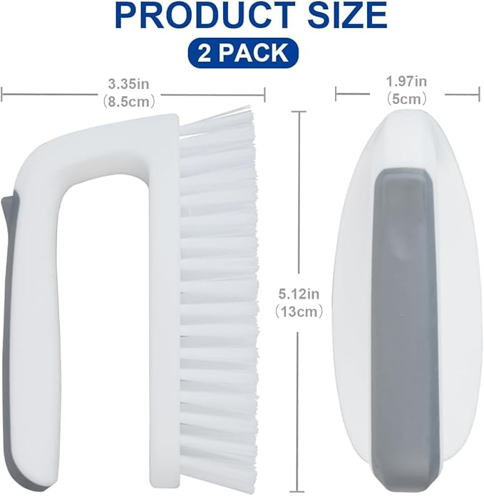 CELOX 2 Pack Dish Brush with Soap Dispenser & 2 Pack Scrub Brush for Kitchen Cleaning