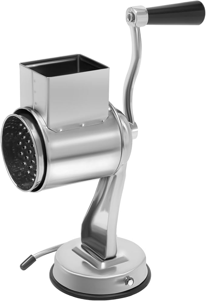 Rotary Cheese Grater Manual Potato Grater, Rotary Food Grater With 5 Stainless Steel Drums, 5 In 1 Rotary Cheese Grater Vegetable Slicer For Cafeterias Restaurants Hotels