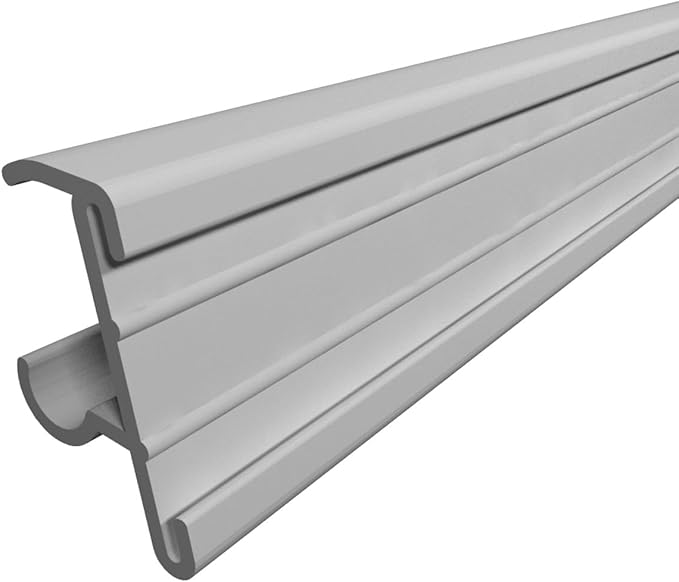 Heavy Duty Price Tag Holder 7/8"H Double-Wire Cooler Shelf White 25-1/2W, 100 Pack