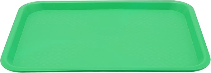 SEUNMUK 8 Pack 12 x 16 Inch Plastic Fast Food Trays, Scratch-Resistant Green Cafeteria Tray, Fast Food Serving Trays for School, Cafeteria, Restaurant