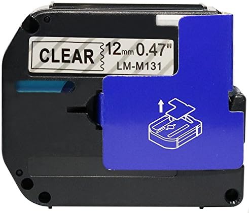 LM Tapes - Premium Compatible 1/2" (12mm) Black on Clear M Series P-Touch Tape, Replaces M131