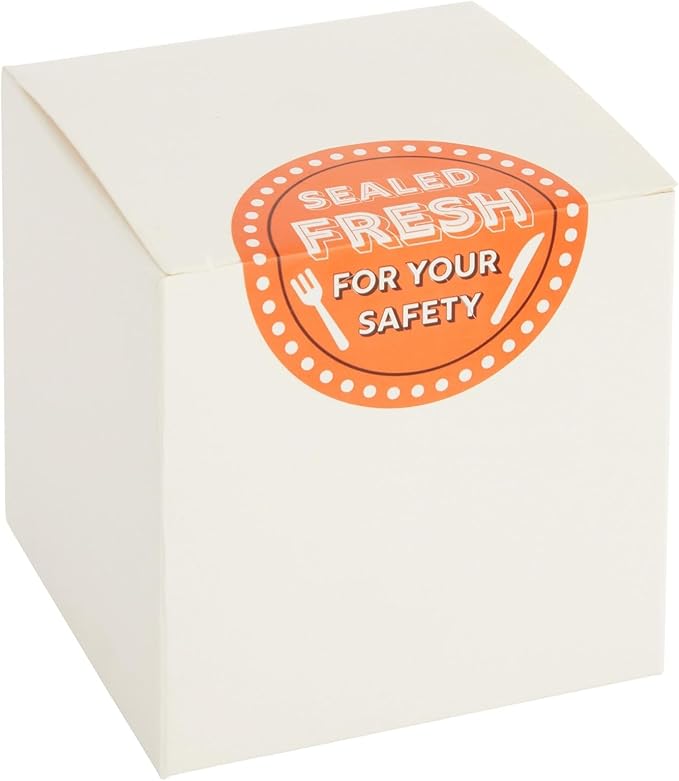 Stockroom Plus Tamper Proof Stickers - Fresh-Seal Food Stickers - Plastic Bakery Container Labels - Tamper-Evident Laminated Labels - 2 in Round, Red, Pack of 1000