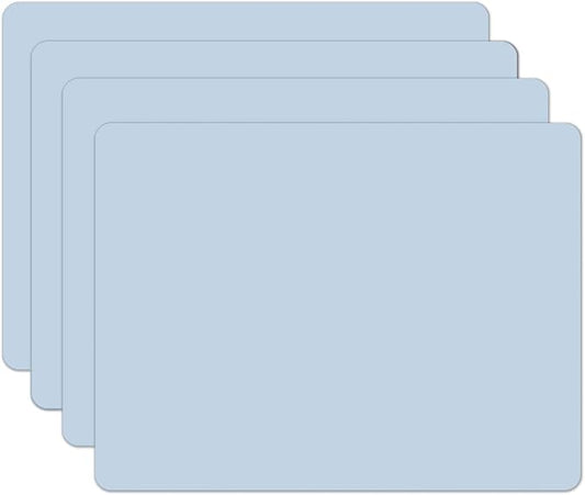 Silicone Placemats, Food-Grade Non-Slip Waterproof, Dining, Stain Resistant, Countertop Protector, Kitchen Counter Mat, Heat Resistant, Baking mat Dishwasher Safe (15.7x11.8Inch-4pack, Blue)