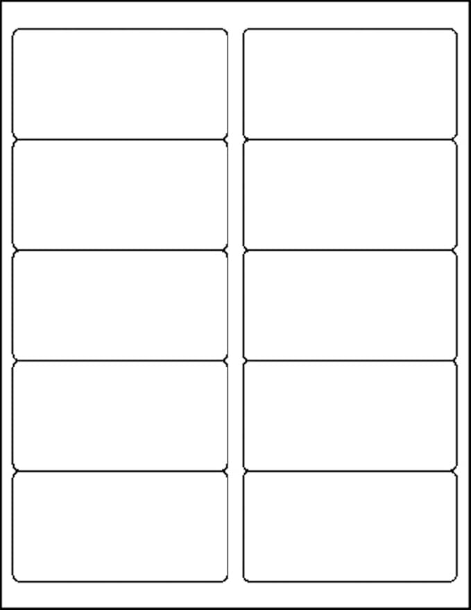 MACO Laser/Ink Jet White COVER-ALL Shipping Labels, 2" x 4", 10 per Sheet, 5000 per Box (ML-1000B2)