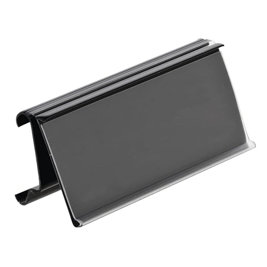 Hubert Label Holder for Metro Shelves Edge View Wire Shelf - 3" L x 1 1/4" H 100 Per Bag