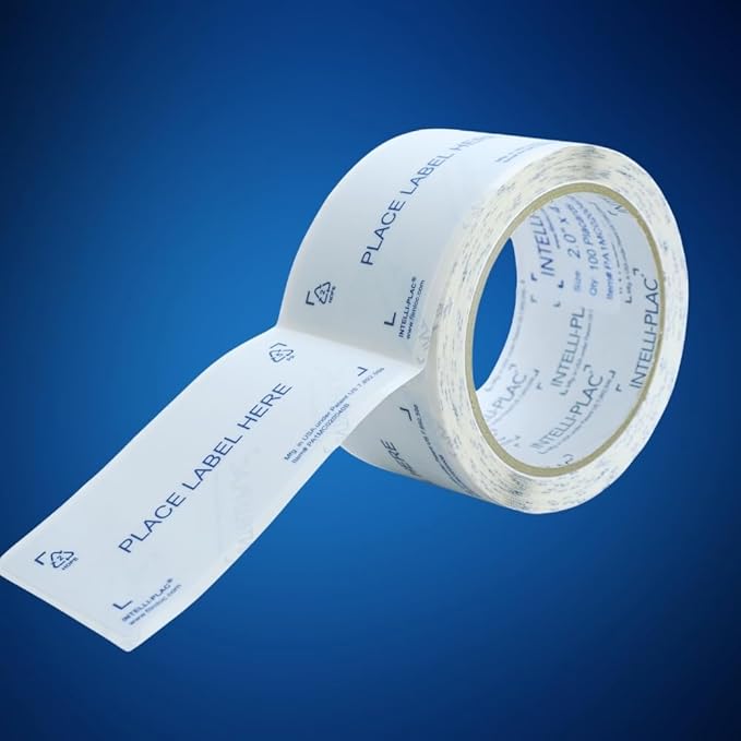 INTELLI-PLAC Label Holder for Containers, Totes, Bins (100, 2X4) Permanent Label Holder Makes It Easy to Apply-Remove-Replace Your Labels. Prevent Sticky Residue & Messy Overlapping of Labels