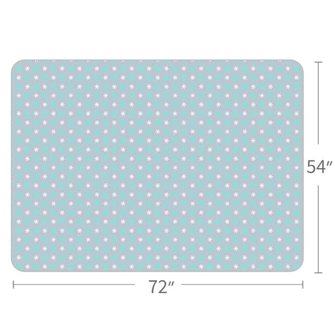 Extra Large Splat Mat 54”x 72” Waterproof Non Slip Floor Splash Mat for Under High Chair, Messy Mat and Table Cloth, Flower
