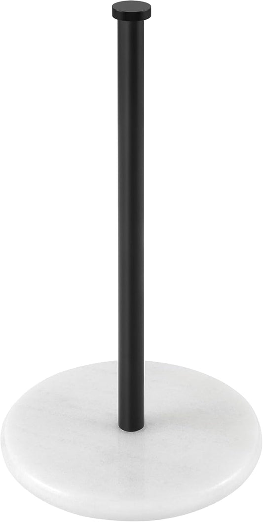 KES Paper Towel Holder Kitchen Standing Paper Towel Roll Holders with Marble Base for Standard or Jumbo-Sized Rolls Matte Black, KPH100-BK