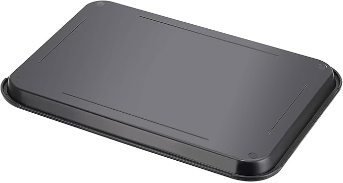 MAHIONG 12 Pack 16 x 12 Inch Black Fast Food Tray, Large Rectangular Restaurant Serving Trays, Plastic Cafeteria Trays School Lunch Trays