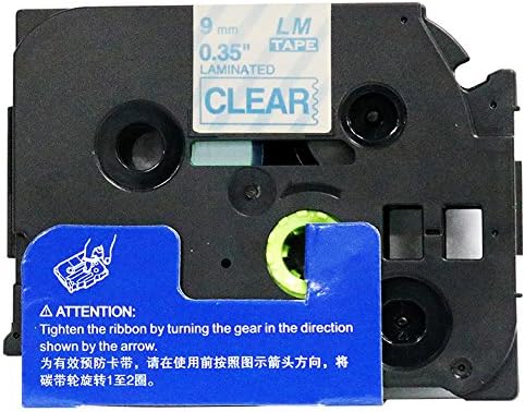 1/Pack LM Tapes - LMe123 Premium 3/8" Blue Print on Clear Label Compatible with P-Touch TZe-123 Tape and Includes Tape Color/Size Guide. Replaces TZ-123 9mm 0.35 Laminated.
