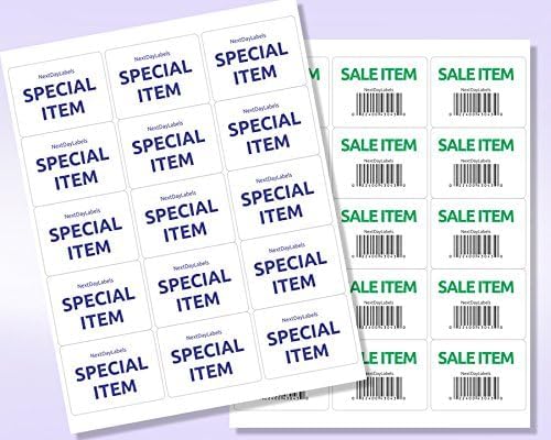 NextDayLabels 2.69x2 Inch Rectangle Stickers White Blank Labels for Laser Inkjet Printer - 15 Per Sheet Self-Adhesive Shipping Name Tags Product Made in USA - 375 Labels