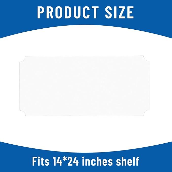 Frienda Set of 10 Wire Shelf Liner Heavy Duty Shelf Liners Packed Flat for Wire Shelving, Waterproof Non Adhesive Plastic Mat for Metal Rack Kitchen Shelves, Shoe Rack (14 x 24 Inch,Clear)