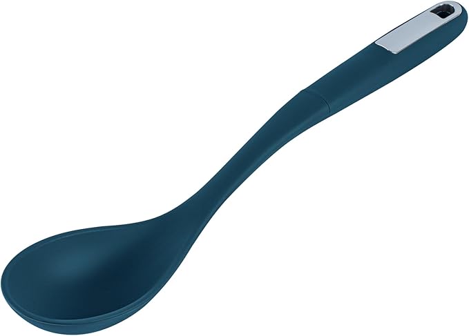 Restaurantware Silicone Utensil Set Pack of 1 Non-Slip Handle 6-Piece Kitchen Tool Set, Heat-Resistant Dishwasher-Friendly Cooking Accessories, Durable Teal Cooking Utensils