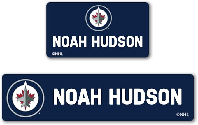 NHL Hockey Labels - Custom Peel and Stick, Waterproof Label - Great for Organization, Sports, School, Day Camp Labels - 155 Pack (Winnipeg Jets)
