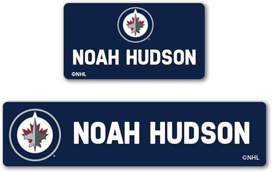 NHL Hockey Labels - Custom Peel and Stick, Waterproof Label - Great for Organization, Sports, School, Day Camp Labels - 155 Pack (Winnipeg Jets)