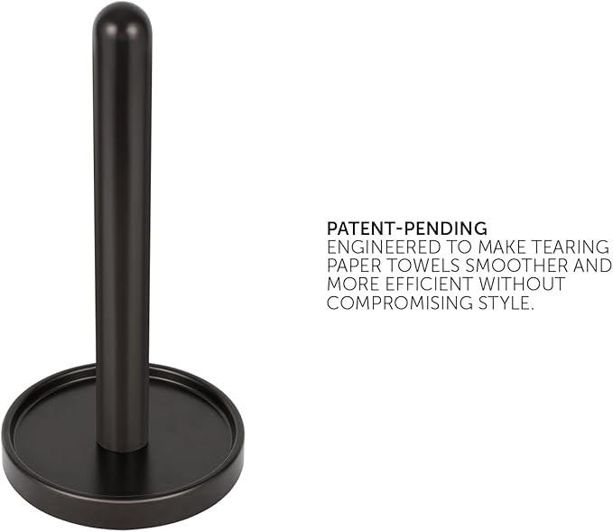 Ivilon Paper Towel Roll Stand - Steady and Easy Tear - Fits All Paper Towel Rolls - Oil Rubbed Bronze