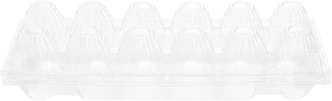 HOIGON 80PCS 12 Count Plastic Egg Cartons, Clear Egg Cartons Bulk, Reusable Chicken Egg Tray for Family, Farm Market Display