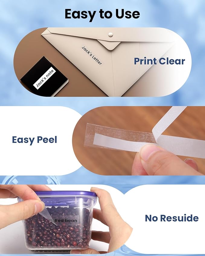 PT-D220 PTD210 PTD400AD PT-H111 PT-1750 Label Maker Tape 12mm 0.47 Laminated, Ptouch Label Tape Replacement for Brother TZ TZe Tape Compatible with Brother P-Touch Refills 1/2 Inch x26.2 Ft, 6 Pack