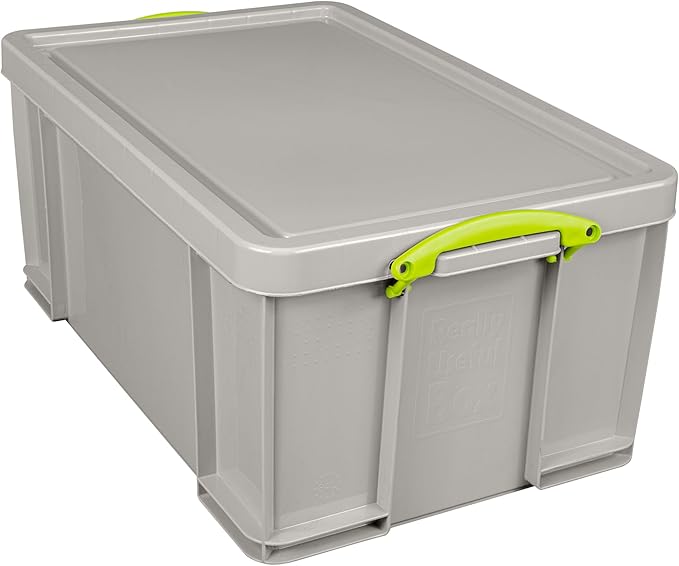 Really Useful Plastic Storage Box 64 Litre Recycled Dove Grey
