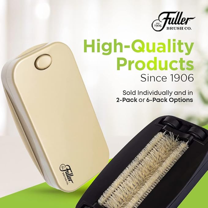 Fuller Brush Premium Table Tidy – Handheld Crumb Sweeper for Tabletops – Compact Crumb Remover with Bristle Rows – Easy to Use, Durable & Portable Cleaning Tool, Gold (Pack of 6)