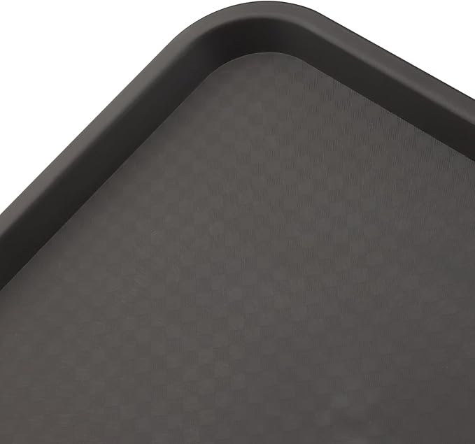 MAHIONG 15 Pack 14 x 10 Inch Brown Fast Food Tray, Large Rectangular Restaurant Serving Trays, Plastic Cafeteria Trays School Lunch Trays
