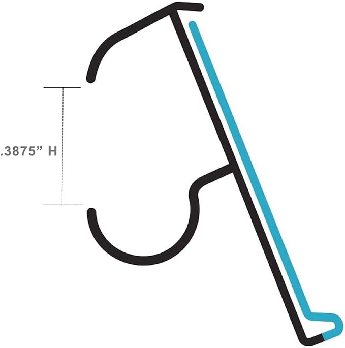 Price Tag Holder and Molding for Double Wire Cooler/Freezer Shelves | 28" Long | 1.25" High | 50 Pack | Black