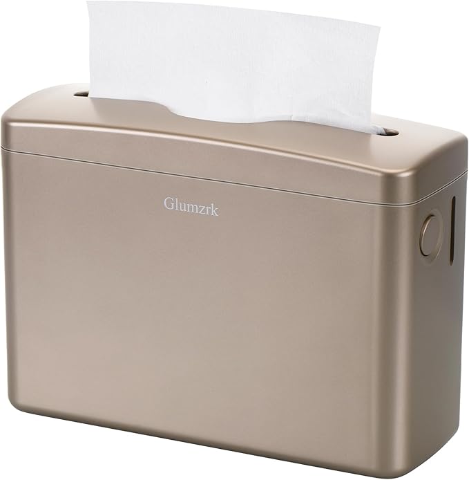 Countertop Paper Towel Dispenser Universal Fit for Multifold, Z-Fold Trifold Hand Towels, Commercial Napkin Dispenser for Bathroom Home Kitchen Toilet ABS Paper Towel Holder (Champagne Gold)