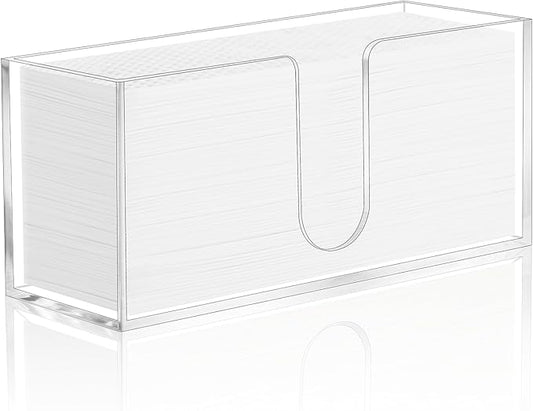 1PACK Paper Towel Holder, Countertop Paper Towel Dispenser Bathroom Paper Hand Towels Dispensers Clear Acrylic Napkin Holder Suitable for Z-fold, C-fold or MultiFold Trifold for Bathroom Kitchen
