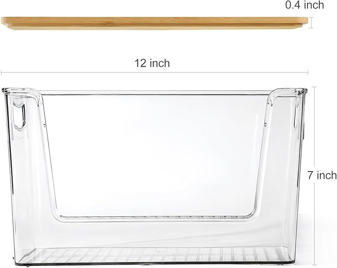Pantry Organizers Storage, 2 Pack Onion and Potato Storage Bins Large Capacity Kitchen Counter Bins for Garlic, Fruit, Vegetable, Can Storage Countertop Organizer (12" x 7" x7")