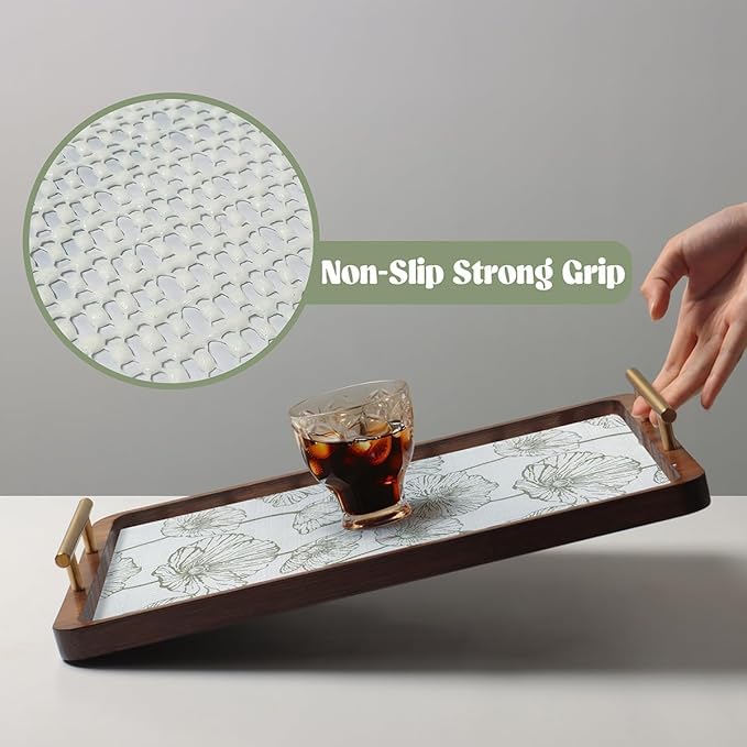 Shelf Liner for Kitchen Cabinets Non Adhesive Kitchen Drawer Liner,Non-Slip Lotus Cabinet Liner Shelf Paper,Pantry Shelf Liners for Cabinets Dresser Cupboard Liner Decorative 15.7In x 10FT