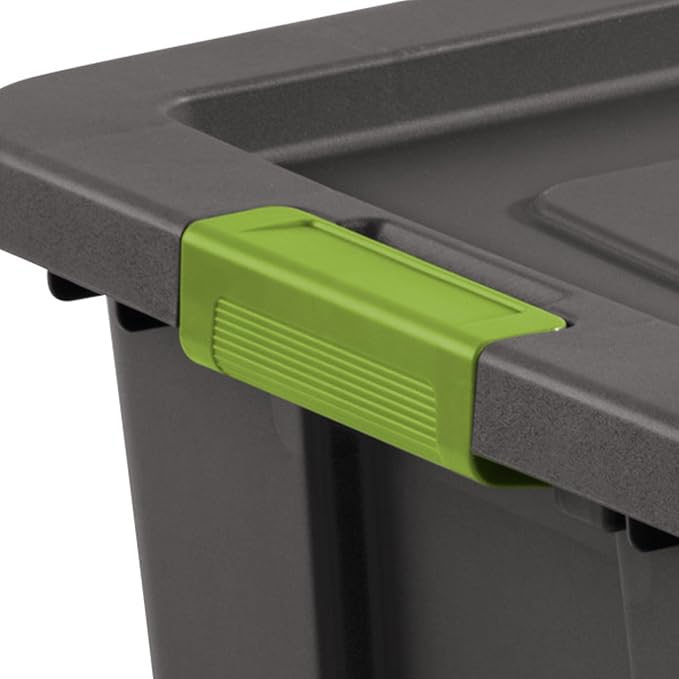 Sterilite 12-Pack Storage Bins with Lids, Heavy Duty Totes, Tuff1, 30 Gallon, Flat Gray