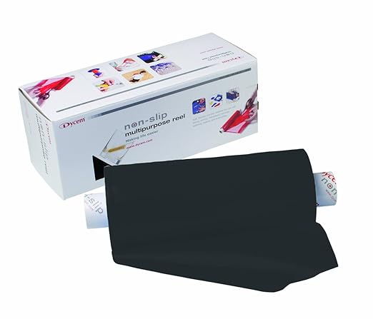 Dycem Non-Slip Material Roll for Daily Living - Black 8" x 10 Yards, Gripping Silicone Mat, Cut to Shape, Easy to Use, Versatile for Kitchen, Crafting, and More