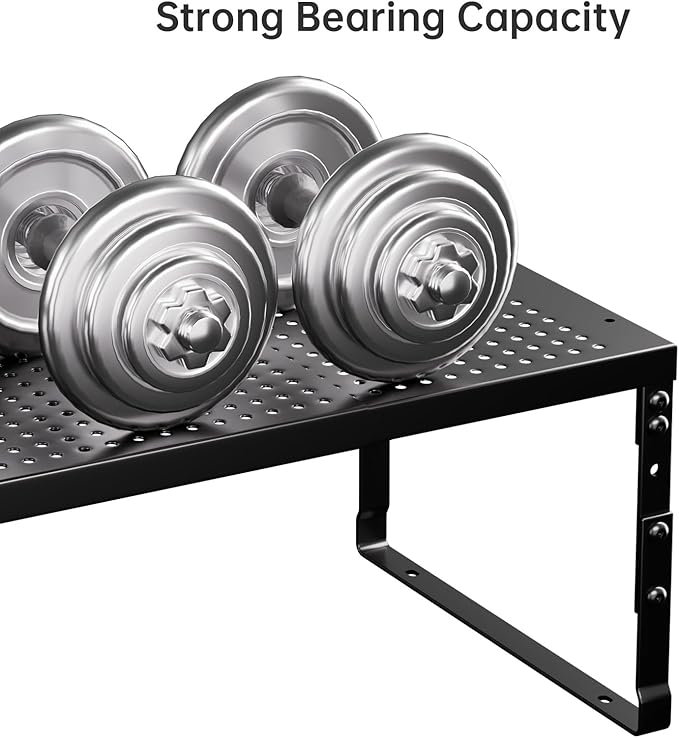 Ipotive Expandable Adjustable Cabinet Shelf Organizer - Stackable Metal Spice Rack for Kitchen Pantry, Countertop, Cupboard & Bathroom (1Pack/Black,Large)