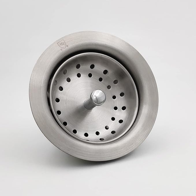 3.5 Inch Nickel Sink Drain Assembly with Strainer Basket Stopper, 304 Stainless Steel Sink Strainer and Stopper
