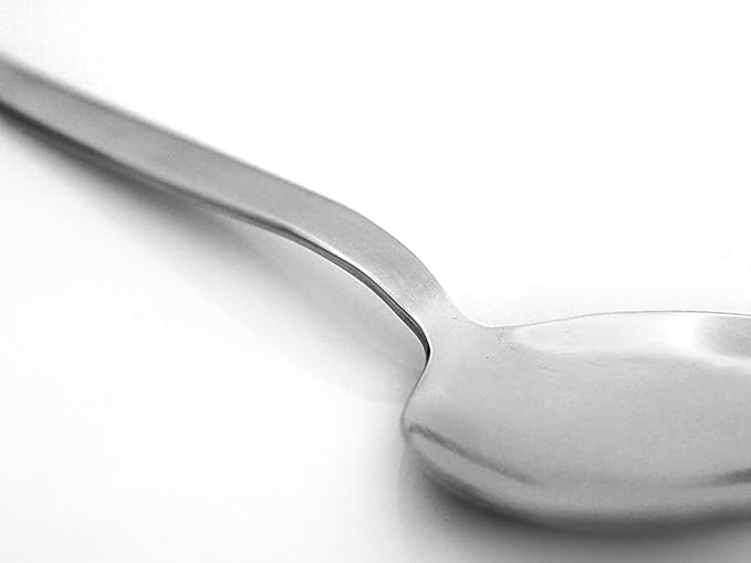 BNAZIND Kunz Perforated and Regular Set | Pack of 2 | 18/10 Stainless Steel | 9 Inch Cooking Dinner Serving Basting Quenelle Chef Spoon |