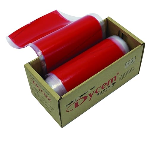 Dycem Non-Slip Material Roll, Red, 8" X 16 yd