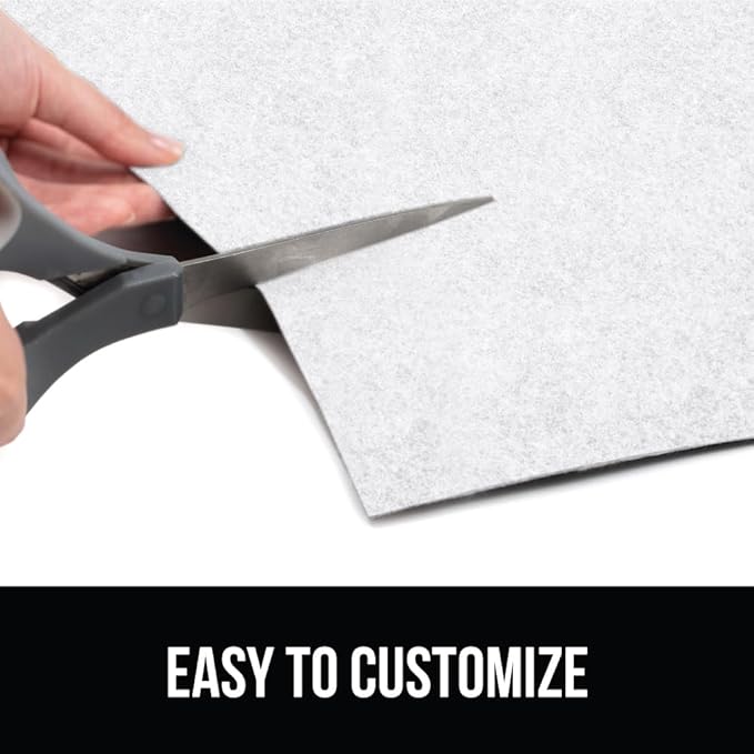 GORILLA GRIP LeakGuard Non-Adhesive Under Sink Mat for Kitchen Cabinet, 24x40, Waterproof Quick Dry Shelf Liner, Durable Absorbent Felt Mats for Bathroom Sinks, Cabinets, Dresser, Easy to Trim, White