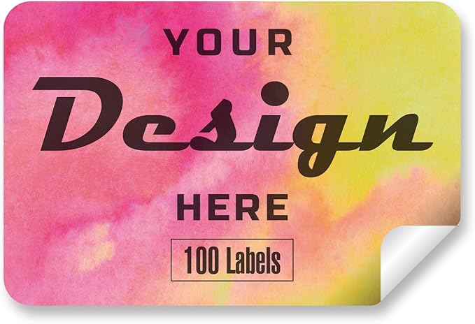Custom Stickers - Customized Labels with Any Design Image Logo Text, 100 Rectangle 5"x3" Labels