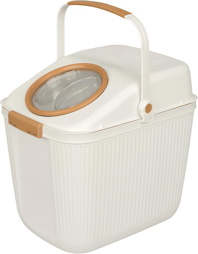 Harry Barker Lightweight Airtight Pet Food Storage Container, Eco-Friendly Recycled Plastic with Easy-Access Lid, Holds up to 25 lb Dry Dog or Cat Food