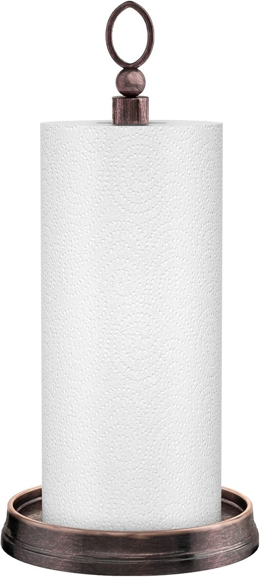 KASUNTO Paper Towel Holder Steel Paper Holder countertop，Black Paper Towel Holder for Kitchen Countertops, Bars & Dining Tables,Fits Standard & Jumbo Rolls, Oil Rubbed Bronze