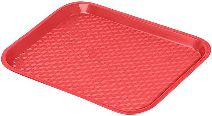 G.E.T. FT-14-Red BPA-Free Cafeteria / Fast Food Tray, 14" x 10.75", Red (Set of 12)