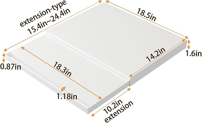 VibeNest Steel Microwave Stand with Pull-Out Shelves | Countertop Organizer for Compact Microwaves, Coffee Station & Kitchen Appliance Storage (White+Shelf)