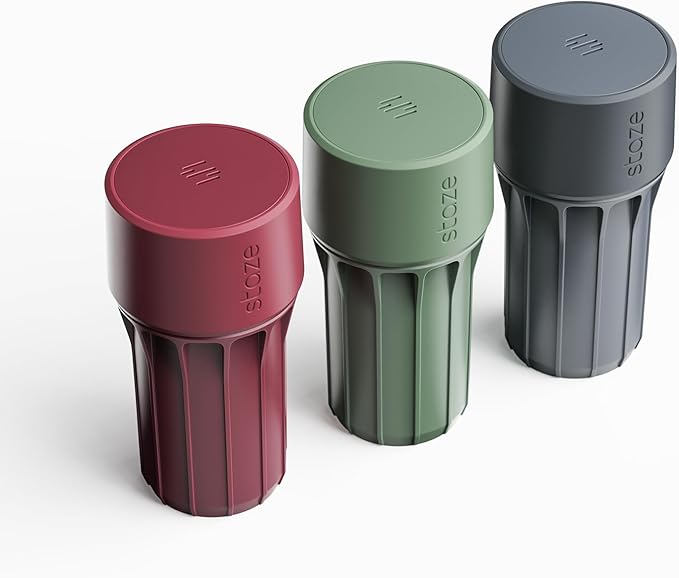 Staze Preserve Vacuum Sealed Storage Jars (148ml) | Herb Storage & Food Storage Container with Protection - (VISTA TRIO)