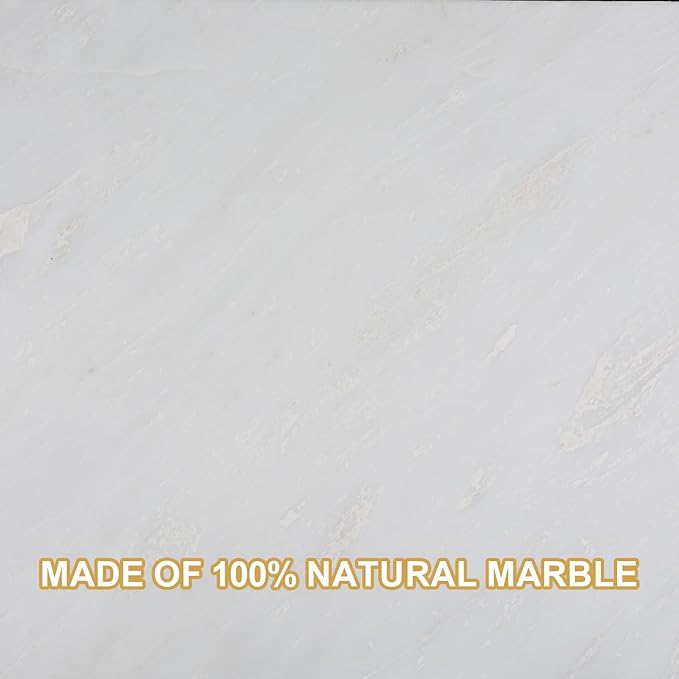 Koville Natural Marble Paper Towel Holder Countertop, 6“ Genuine Stone Paper Towel Holder Stand for Kitchen Storage, for Standard Rolls(Namib Fantasy)